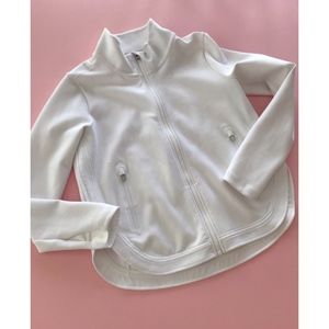 Athleta Interval Zip up Jacket White S